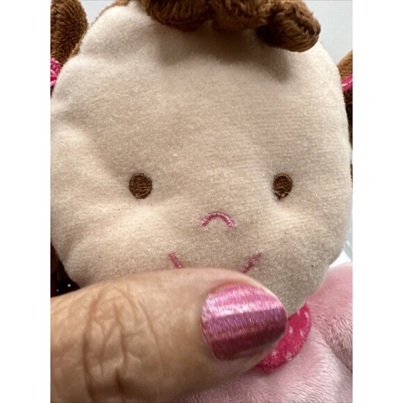 JUST ONE YEAR MY FIRST DOLL BEAN BAG SOFT STUFFED PLUSH PINK BROWN PIGTAIL GIRL - Picture 9 of 16